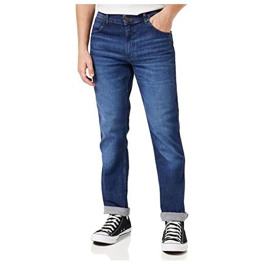 Wrangler greensboro jeans, grigio (free way), 36w / 30l uomo