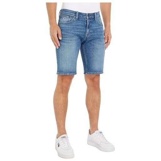 Tommy Jeans pantaloncini in jeans uomo elasticizzati, blu (denim medium), 30w