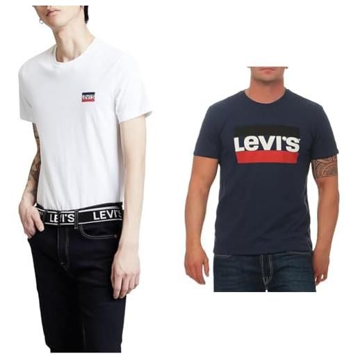 Levi's t-shirt sportwear white/mineral black m t-shirt dress blues m