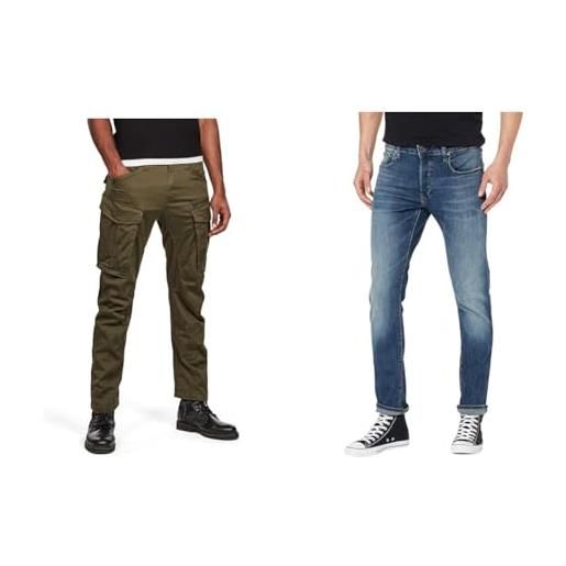 G-STAR RAW pants grün (dk bronze green d02190-5126-6059) 35w / 34l jeans blau (vintage medium aged 51001-8968-2965) 35w / 34l