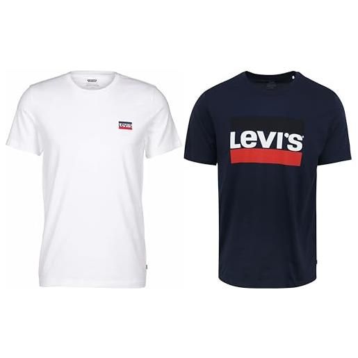 Levi's t-shirt sportwear white/mineral black xs t-shirt dress blues xs