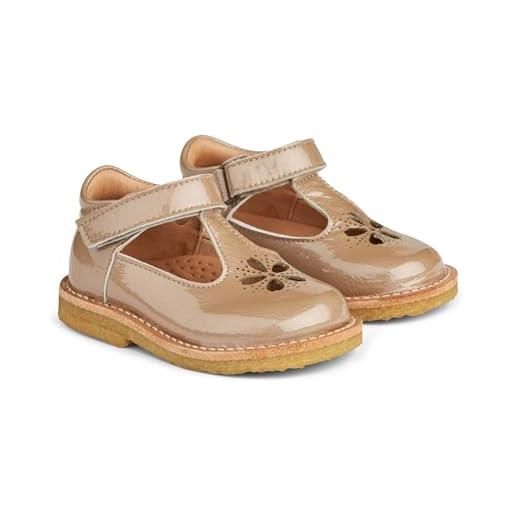 Wheat scarpe primi passi asta mary jane per bambini, 100% pelle brevettata, traspiranti, inizia a camminare, 2072 rosso, 23 eu