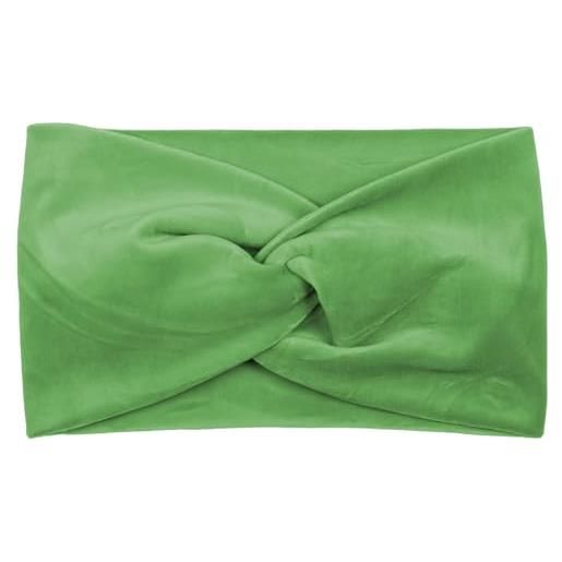 styleBREAKER fascia per capelli da donna in look di velluto con nodo e fascia elastica fascia per la testa 04026040, colore: verde