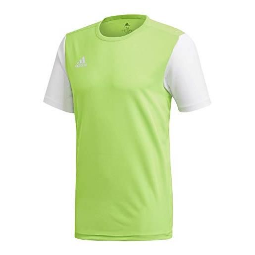 adidas estro 19 jsy t-shirt, verde (solar green/white), 11-12 anni unisex - bambini