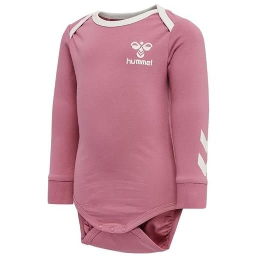 hummel hmlmaule corpo l/s, neonato maglietta bambine e ragazze, erica rosa, 86