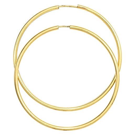 Jobo - orecchini a cerchio da donna, misura grande, in oro 333, diametro 50 mm