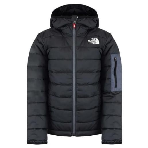 The North Face kids padded jacket ii junior hooded full zip black winter coat nf0a7zi3ny7 new, nero , 11-12 anni