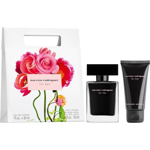 For Her narciso rodriguez For Her edt confezione 30 ml eau de toilette + 50 ml body lotion