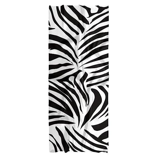 GIAPB sciarpe da donna, foulard da donna, sciarpa per capelli, motivo zebrato nero