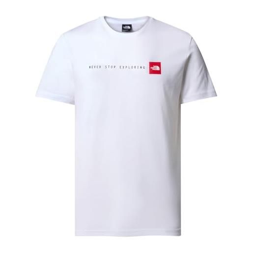 The North Face nf0a87nsfn4 m s/s never stop exploring tee t-shirt uomo tnf white taglia s