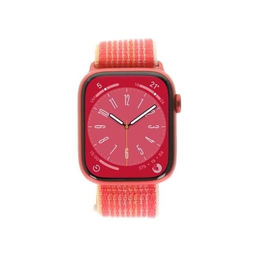 Apple watch series 8 gps + cellular 45mm alluminio rosso cinturino loop sport rosso | nuovo |