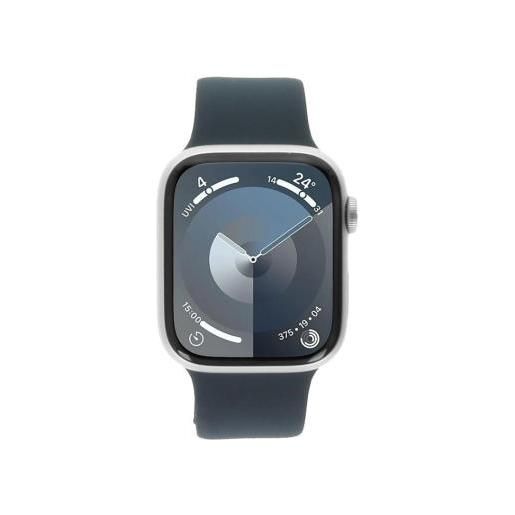 Apple watch series 9 alluminio argento 45mm cinturino sport blu tempesta m/l (gps + cellular) | nuovo |
