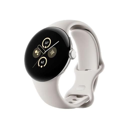 Google pixel watch 2 (lte) argento lucido cinturino sport porcellana | nuovo |