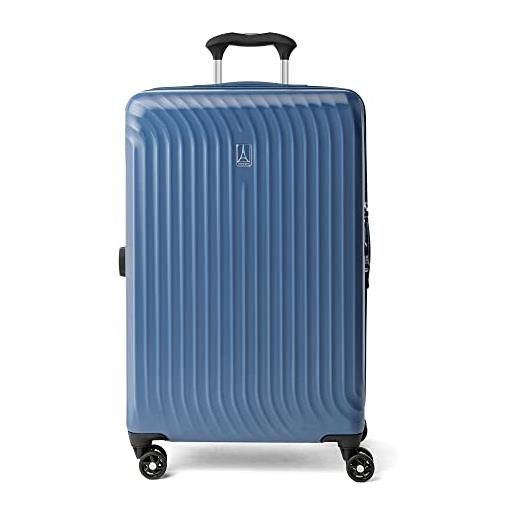 Travelpro maxlite air bagaglio a mano espandibile con lato rigido, 8 ruote piroettanti, valigia rigida leggera in policarbonato, ensign blue, a quadri medio 64 cm