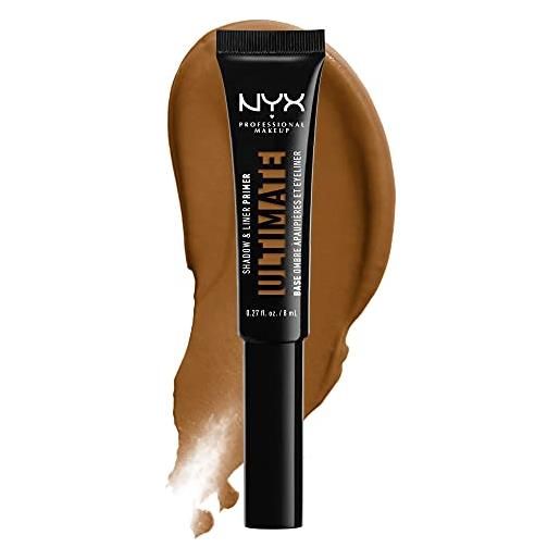 Nyx professional makeup ultimate shadow and liner primer, infuso di vitamina e, vegano, deep