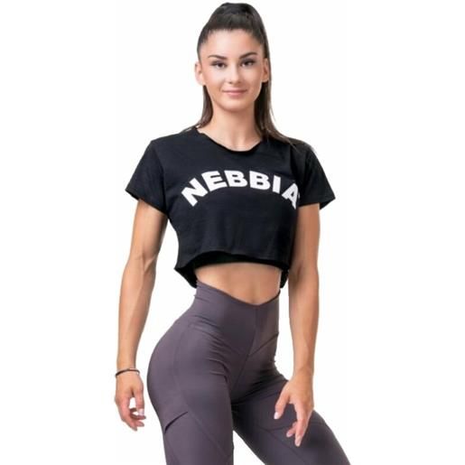 Nebbia loose fit sporty crop top black xs maglietta fitness