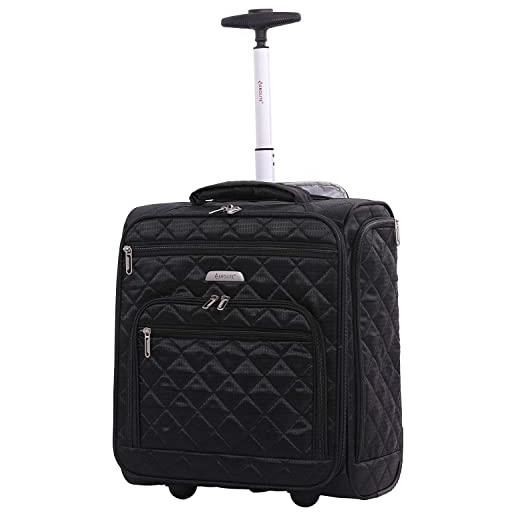 Aerolite valigia bagaglio a mano adatto a easy. Jet 45x36x20cm nuovo 2022 sotto il sedile cabina carello borsa da viaggio con 2 ruote 5 anni di garanzia, 42x35x20cm 28l
