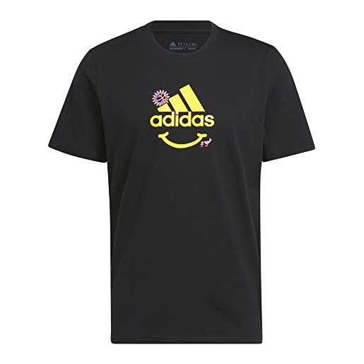 Adidas m change t, t-shirt uomo, nero, l