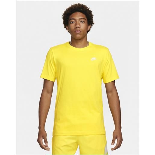 T-shirt maglia maglietta uomo nike giallo nsw club tee cotone ar4997-718