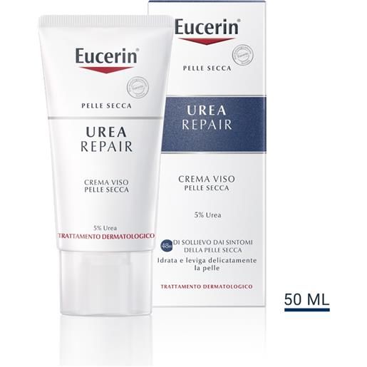 Eucerin urearepair 5% urea crema viso levigante pelle secca 50 ml