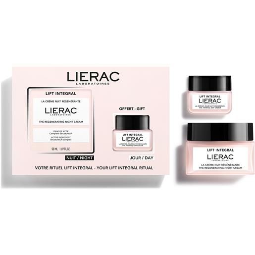Lierac cofanetto lift integral crema notte liftante rigenerante 50ml + crema giorno rassodante 20 ml