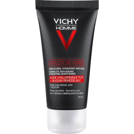 Vichy homme trattamento anti -eta' structure force viso + occhi con acido salicilico e ialuronico ristrutturante per pelle piu' tonica 50 ml