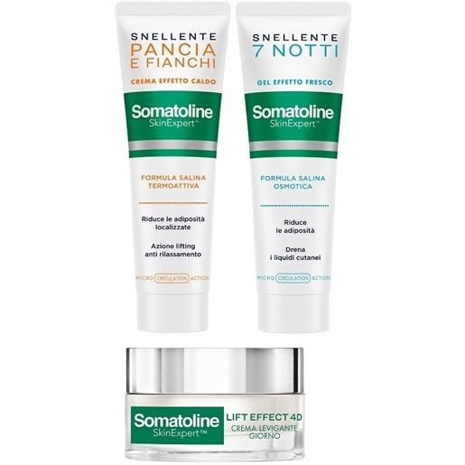 Somatoline skin expert cofanetto mini best seller face & body 2 crema snellente corpo 50 ml + 1 cosmetico viso 10 ml + 1cosmetico viso 15 ml
