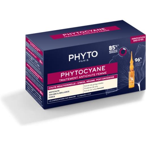 Phyto phytocyane fiale anti-caduta temporanea dei capelli donna 12x5 ml fiale