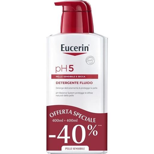 Eucerin bipacco ph5 fluido detergente 400 ml + 400 ml