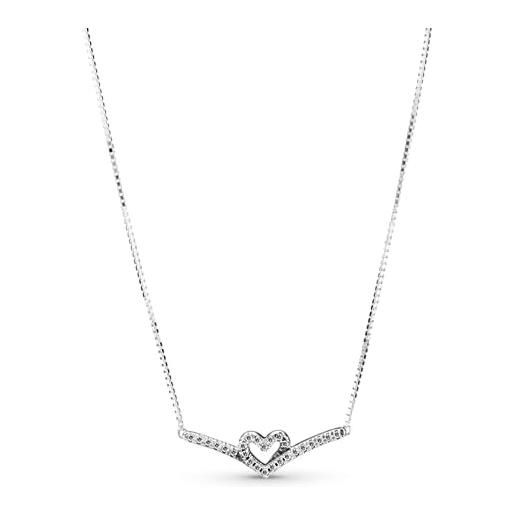 Pandora collana con cuore scintillante 399273c01-45 argento sterling