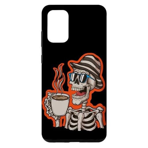 Skull Skeleton Drinking Coffee Halloween custodia per galaxy s20+ carino scheletro occhiali da sole prendendo un caffè halloween lovers