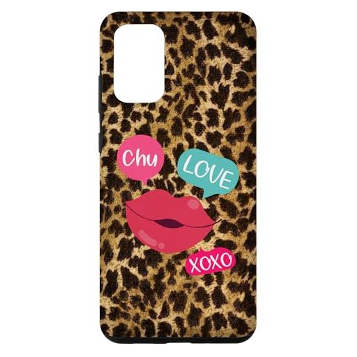 Cheetah Print For Cheetah Girl custodia per galaxy s20+ stampa ghepardo kiss chu love leopard kiss