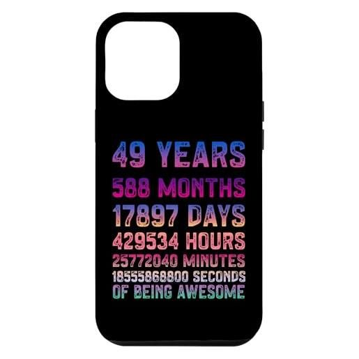49 Years Old Birthday Vintage Retro custodia per i. Phone 13 pro max 49 anni 588 mesi di essere fantastici per gli adulti di mezza età