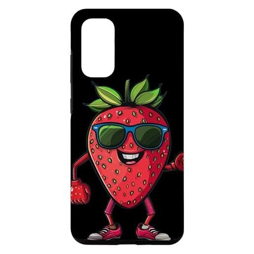 Funny Strawberry with Sunglasses custodia per galaxy s20 frutta fresca fragola con occhiali da sole e scarpe