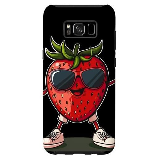 Funny Strawberry with Sunglasses custodia per galaxy s8+ bel vestito estivo da frutta con questa fragola e occhiali da sole