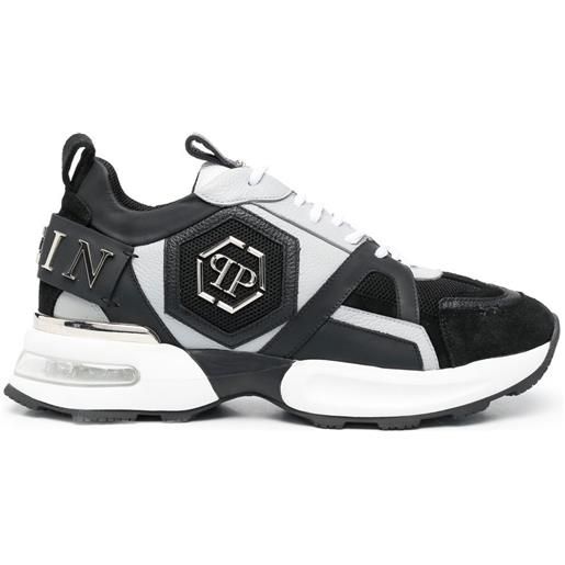 Philipp Plein sneakers hexagon con logo - nero