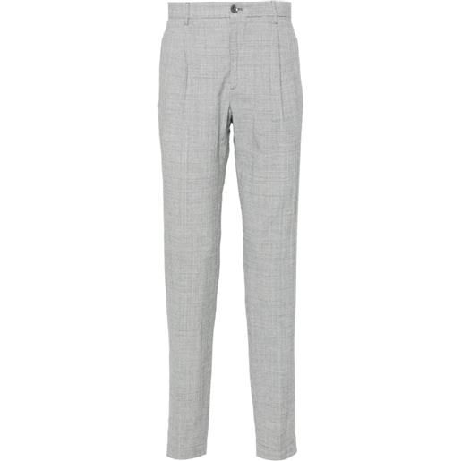 Incotex houndstooth tapered trousers - grigio