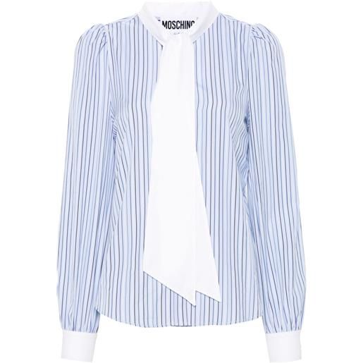 Moschino striped cotton shirt - blu