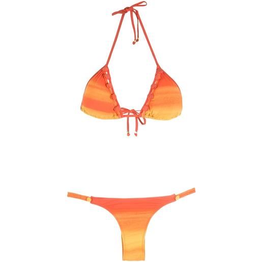 Amir Slama bikini a righe - arancione