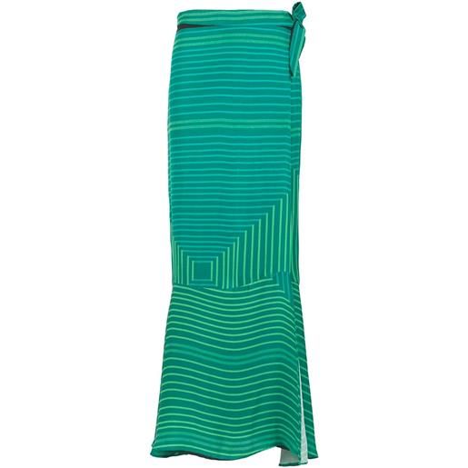 Amir Slama long printed skirt - verde