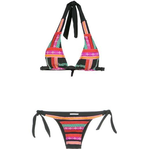 Amir Slama embroidered bikini set - multicolore