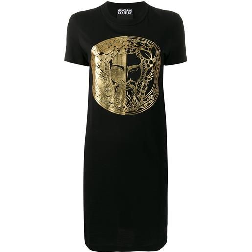 Versace Jeans Couture vestito modello t-shirt con stampa - nero