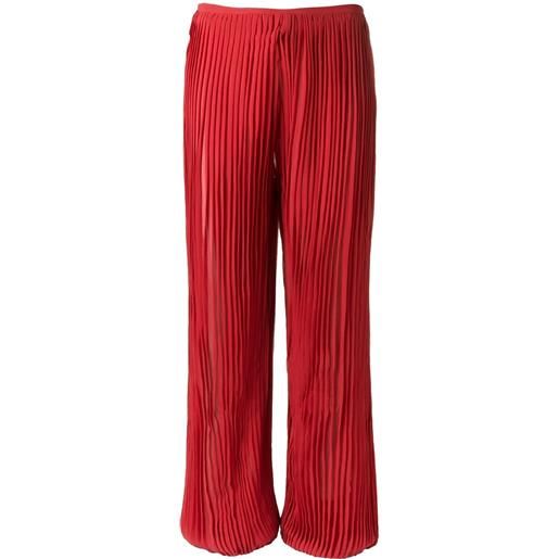 Amir Slama high waist silk trousers - rosso
