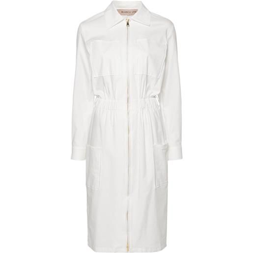 Blanca Vita zip-up long-sleeve dress - bianco
