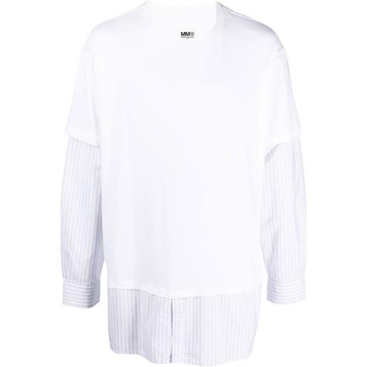 MM6 Maison Margiela t-shirt a maniche lunghe - bianco