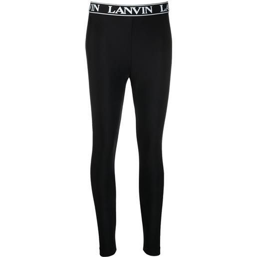Lanvin leggings con logo - nero