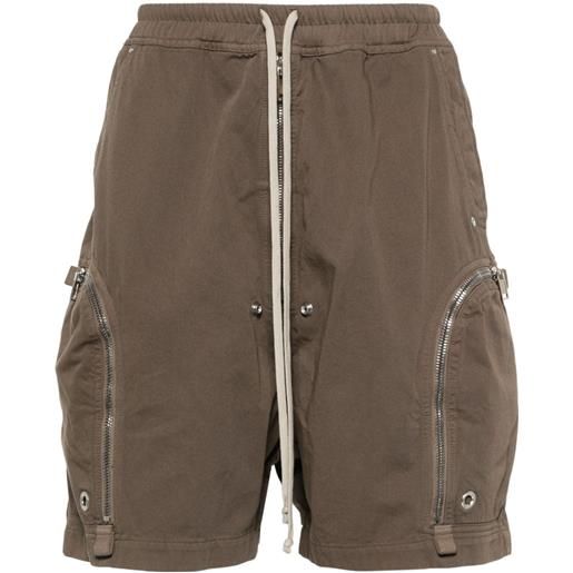 Rick Owens DRKSHDW bauhaus cotton bermuda shorts - marrone