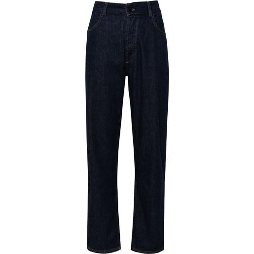 Baserange navalo high-rise straight-leg jeans - blu