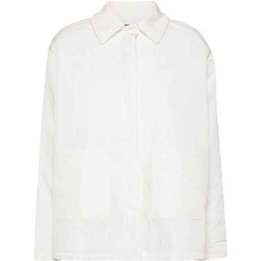 Fabiana Filippi crinkled padded shirt jacket - bianco