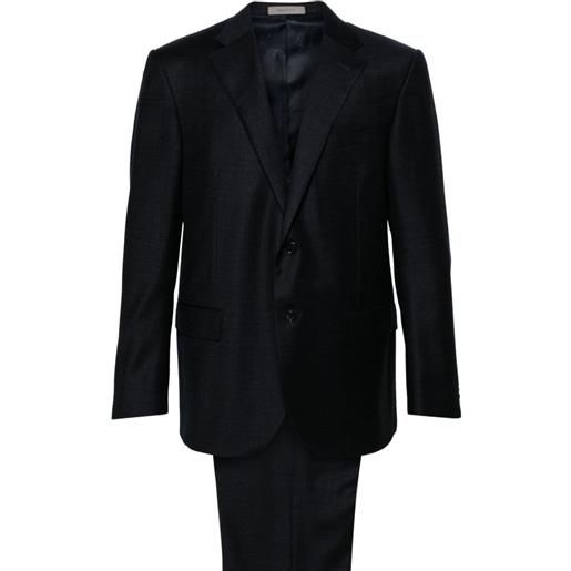 Corneliani single-breasted virgin wool suit - blu